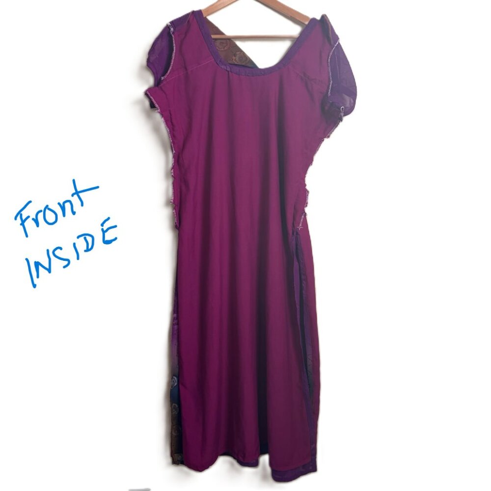 Handmade Tie Dye Embellished Tunic Dress Boho Festival One of a Kind M - Picture 11 of 16